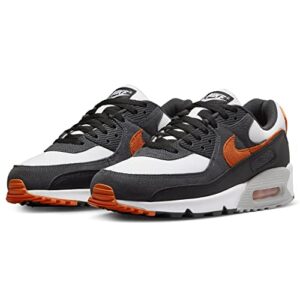 Nike Air Max 90 White/Black/Light Smoke Grey/Starfish DM0029-101 Men's Shoes (us_Footwear_Size_System, Adult, Men, Numeric, Medium, Numeric_9_Point_5)