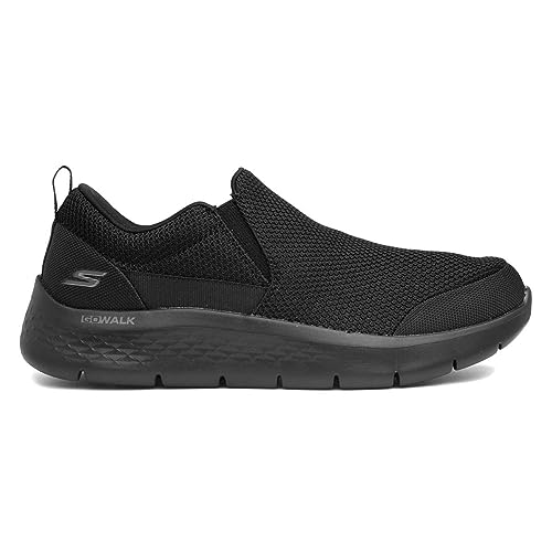 Skechers Men's GOwalk Flex-Athletic Slip-On Casual Loafer Walking Shoes with Air Cooled Foam Sneaker, Black, 12