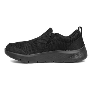 Skechers Men's GOwalk Flex-Athletic Slip-On Casual Loafer Walking Shoes with Air Cooled Foam Sneaker, Black, 12