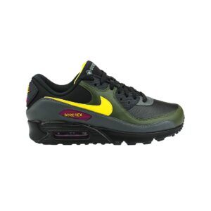 Nike mens Air Max 90 GTX Shoes, Black/Tour Yellow-cargo Khaki, 10.5