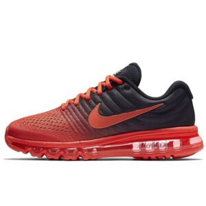 Nike Men's Air Max 2017 Running Shoes-Bright Crimson/Total Crimson-10.5