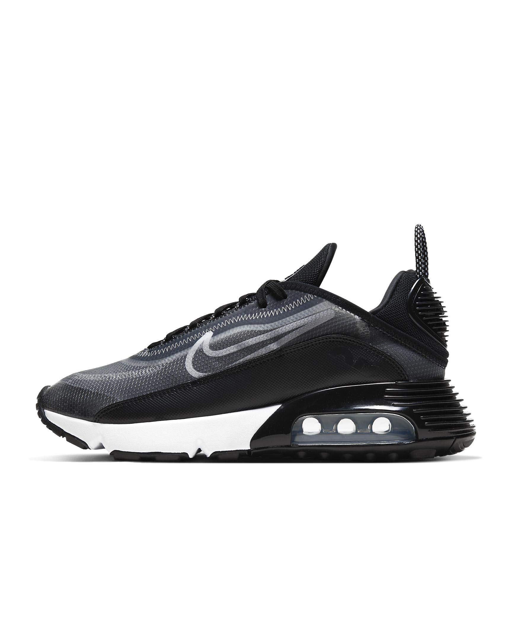 Nike Womens Air Max 2090 Running Trainers CK2612 Sneakers Shoes (UK 5.5 US 8 EU 39, Black White Silver 002)