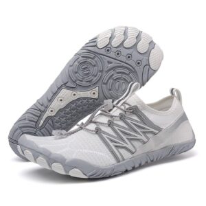 namina barefoot shoes air shoes women and men, minimalist cross training shoes (white,women 9-9.5/ men 7.5)