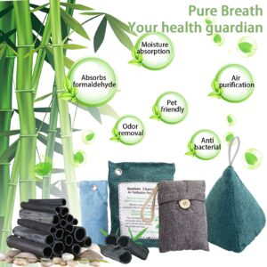 Charcoal Bags Odor Absorber (10x100g+4x200g) Activated Bamboo Charcoal Air Purifying Bags Charcoal Odor Eliminating Bags for Home & Car Shoes, Closet, Pet -14 PACK