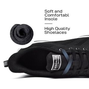 Wide Width Womens Sneakers Air Cushion Running Shoes Walking Tennis Shoes for Women Black