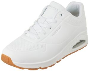 skechers womens skecher street women's uno - stand on air sneaker, white, 6 us