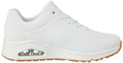 Skechers womens Skecher Street Women's Uno - Stand on Air Sneaker, White, 6 US