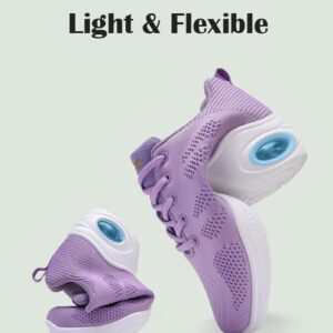 Womens Jazz Shoes Dance Sneakers Lace Up Breathable Air Cushion Lady Dancing Shoes Split Sole Zumba Trainers Athletic Walking Platform Black 38