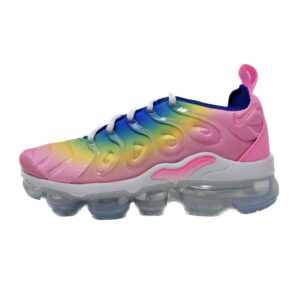 nike womens's air vapormax plus running shoes, pink spell/citron pulse, 6.5 m us