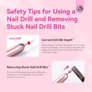 SAVILAND Electric Nail Drill - Electric Nail File Efile Nail Drill Professional Manicure with 6PCS Nail Drill Bits