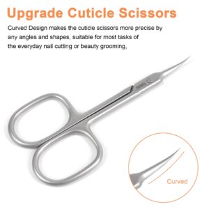 THRAU Premium Manicure Scissors Multi-purpose Stainless Steel Cuticle Trimmer Beauty Grooming Kit for Nails, Eyebrows, Eyelashes and Dry Skin