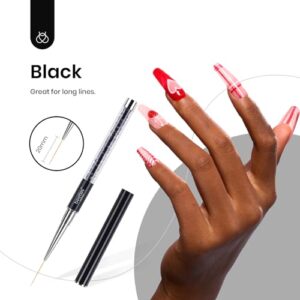 Beetles Gel Polish Nail Art Liner Brushes 5Pcs Painting Art Design Pen Set Diamond Application Rhinestone Handle Dotting Drawing Sizes 5 7 9 11 20mm Nail Art Design Gift for Women