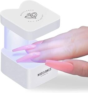 modelones mini uv light for nails, uv nail lamp, nail light with 2 timers for fast nail extension, led nail lamp, portable usb nail dryer for travel