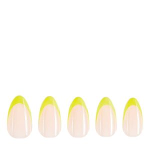 KIARA SKY 100% Acrylic Press On Nails - Salon Quality Instant Manicure, Long-Lasting, Easy Application - 30 piece Kit - Almond Short-Limoncello