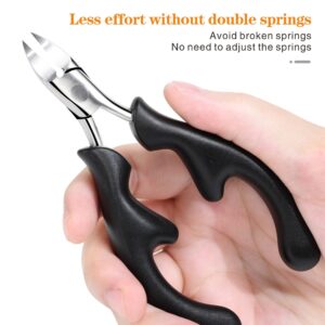 RIMEI Toenail Clippers, Professional Thick & Ingrown Nail Clippers for Men & Seniors, Podiatrist Recommended, Pedicure Clippers Toenail Cutters, Stainless Steel Sharp Curved Blade Grooming Tool