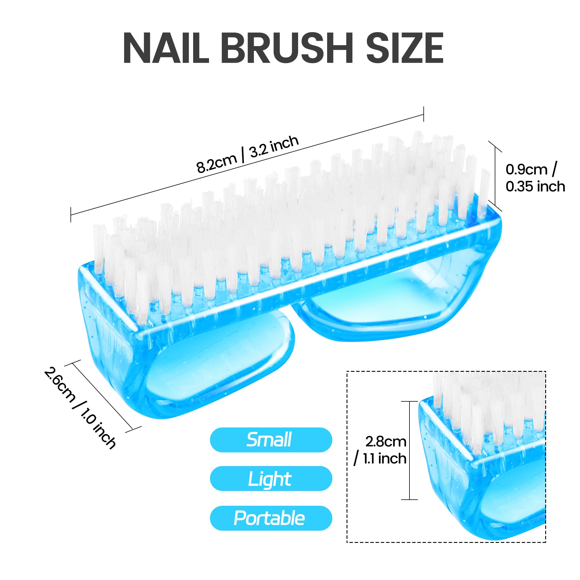 4 Pack Handle Grip Nail Brush Fingernail Brush, Brushes Cleaner Hand Scrub Cleaning Brush Kit for Toes, Shower,Garden,Pet, for kids & Women & Men