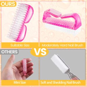 4 Pack Handle Grip Nail Brush Fingernail Brush, Brushes Cleaner Hand Scrub Cleaning Brush Kit for Toes, Shower,Garden,Pet, for kids & Women & Men