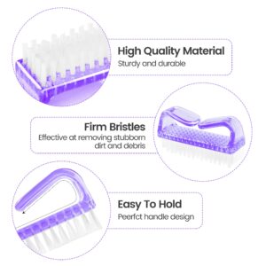 4 Pack Handle Grip Nail Brush Fingernail Brush, Brushes Cleaner Hand Scrub Cleaning Brush Kit for Toes, Shower,Garden,Pet, for kids & Women & Men