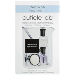 Deborah Lippmann Cuticle Lab | Cuticle Oil, Remover and Pusher with Repair Cream | No Soaking, No Peeling, No Nipping | 4-Piece Set