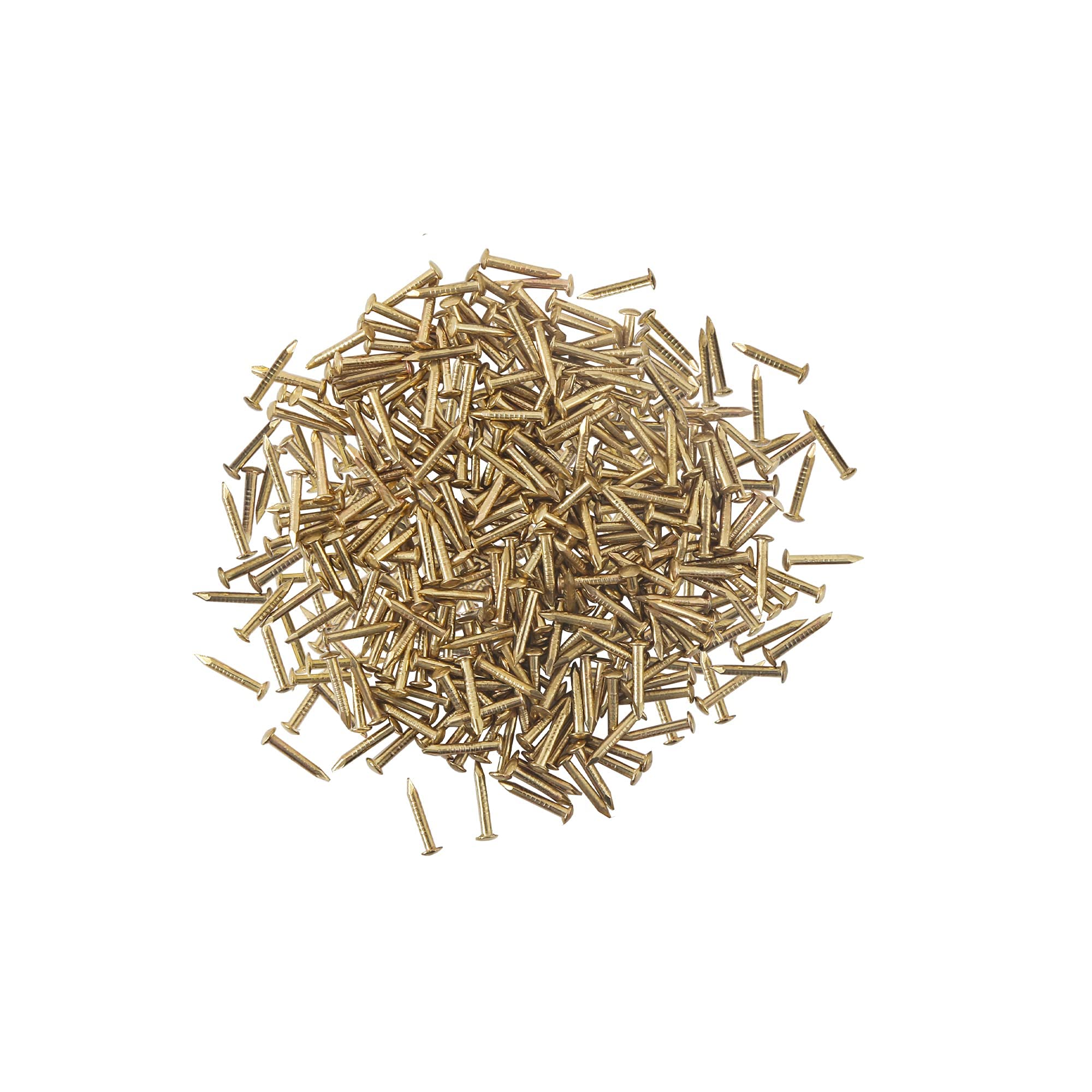 newlng 500pcs Small Nail Round Head Tiny Nails String Art Nails Hand-Made Hardware Accessories Fasteners Mini Nails 1 X 10mm/0.04"X0.4"(DXL) Gold