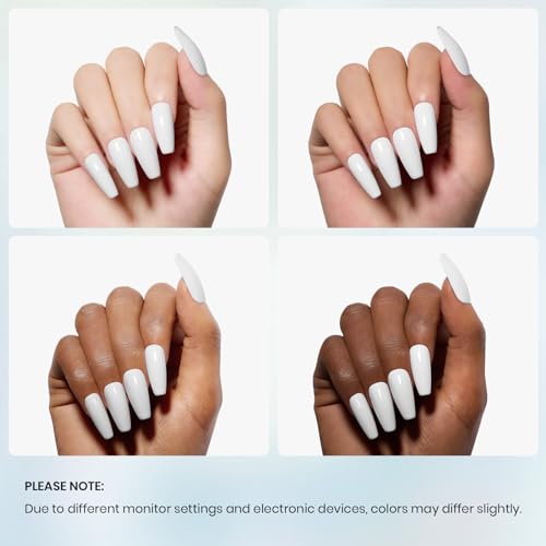 Beetles Gel Nail Polish, 1 Pcs 15ml White Color Soak Off Gel Polish Nail Art Manicure Salon DIY Gel Nail Design Decoration at Home Nail Lamp Needed Nails Manicure Kit Gift