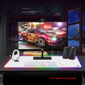 Gaming Kit for PC, RGB Keyboard and Mouse, Gaming Headphone, Large LED Desk Mat with Smooth Surface with RGB Modes for Desktop Computer, Xbox and PS4 Gamers - MTG 4 in 1 Combo