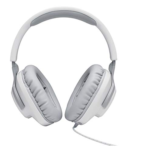 JBL Quantum 100 - Wired Over-Ear Gaming Headphones - White, Large