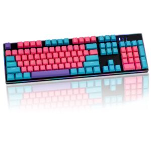 Ussixchare Keycaps 60 Percent 104 Backlit PBT Key Cap Set for 60% Gaming Keyboard Gateron Kailh MX Switches(Ahri)