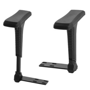 Frassie Height Adjustable Chair Armrest Pair, Gaming Boss Chair Arms Set Replacement 4D (Black)