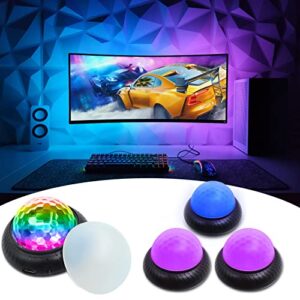 NewSumVi LED Gamer Lights Gamer Room Decor for Boys, Gaming Lights Accessories Multiple Colors 2-in-1 Effect for Gamer Gifts, 4 Packs/Set