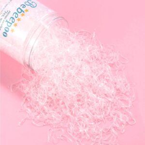 Clear Mini Elastic Rubber Hair Bands，BEBEEPOO 2500pcs Soft Elastics Ties Bands 2mm in Width and 30mm in Length - STRONG - REUSEABLE