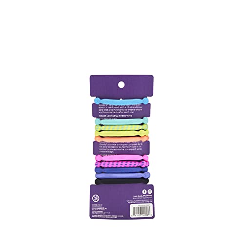 Goody Neon Colored Forever Hair Elastics, Assorted Colors, 10CT