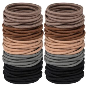 Multy-Colored Hair Ties for Thick Hair, 120 PCS Large Hair Elastics, No Damage Ponytail Holders for Women, Men and Girls