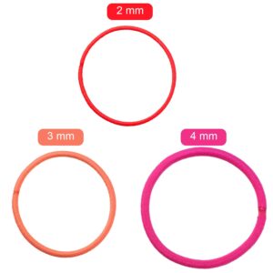 TecUnite 200 Pieces No-metal Hair Elastics Bulk Rubber Bands Hair Ties Ponytail Holders Hair Bands for Women Girls (Multicolor)