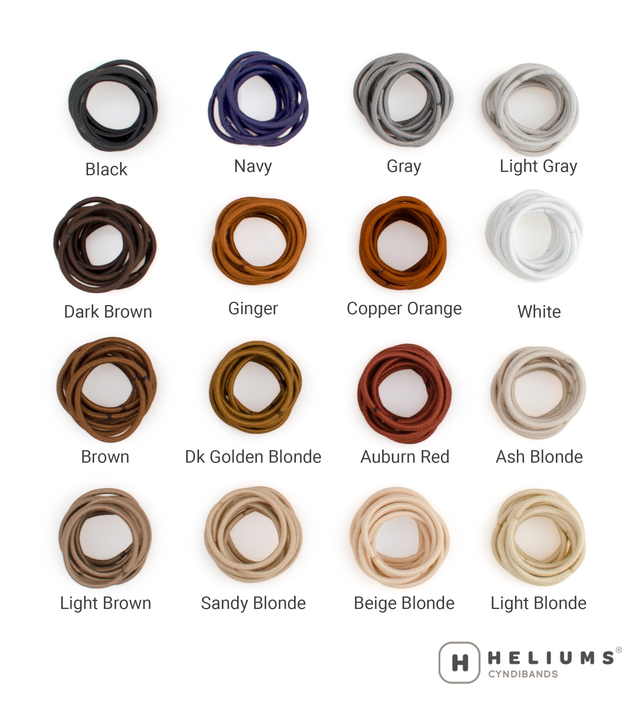 Heliums Small Hair Ties - Light Blonde - 1 Inch Hair Bands, 2mm Hair Elastics For Thin Hair and Kids - No Damage Ponytail Holders in Neutral Colors - 48 Count