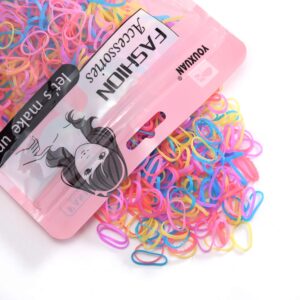 youxuan kids elastics no damage colored hair bands fashion girls hair ties 1000 count small size