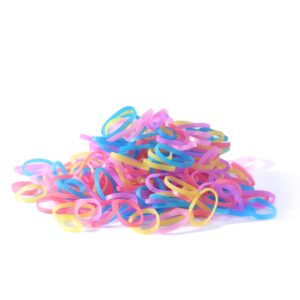 Youxuan Kids Elastics No Damage Colored Hair Bands Fashion Girls Hair Ties 1000 Count Small Size