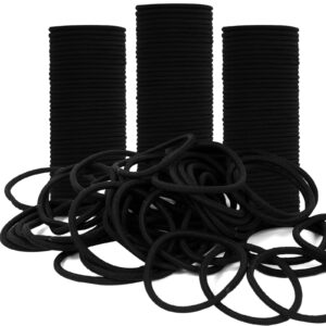 Black Hair Ties for Thick 150 Count,Elastic hair Bands, Ponytail Hair Ties No Damage Hair Ties for Women,Girls and Man