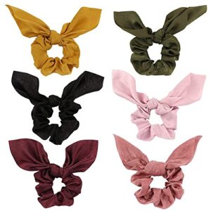 jaciya satin silk scrunchies for women hair scrunchies for women's hair bow scrunchie holder hair ties for girls pony tails hair ties for thick hair no damage