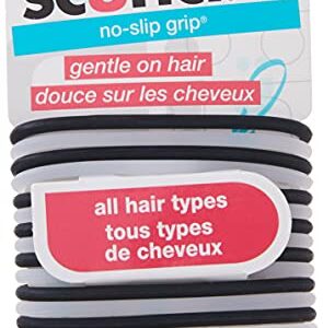 Scunci No-Slip Grip The Evolution Hair Ties, Black 14 ea