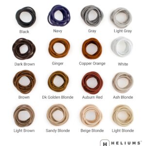 Heliums Small Hair Ties - Black - 1 Inch Hair Bands, 2mm Hair Elastics For Thin Hair and Kids - No Damage Ponytail Holders in Neutral Colors - 48 Count