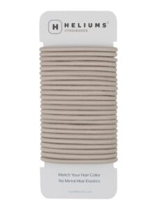 cyndibands elastic hair ties - ash blonde - 24 count, 4mm x 1.75 inch diameter ponytail holders