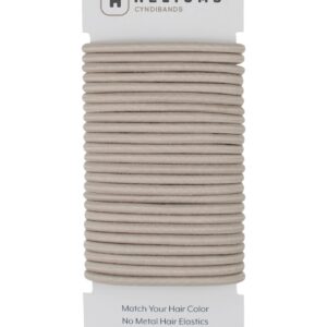 Cyndibands Elastic Hair Ties - Ash Blonde - 24 Count, 4mm x 1.75 Inch Diameter Ponytail Holders