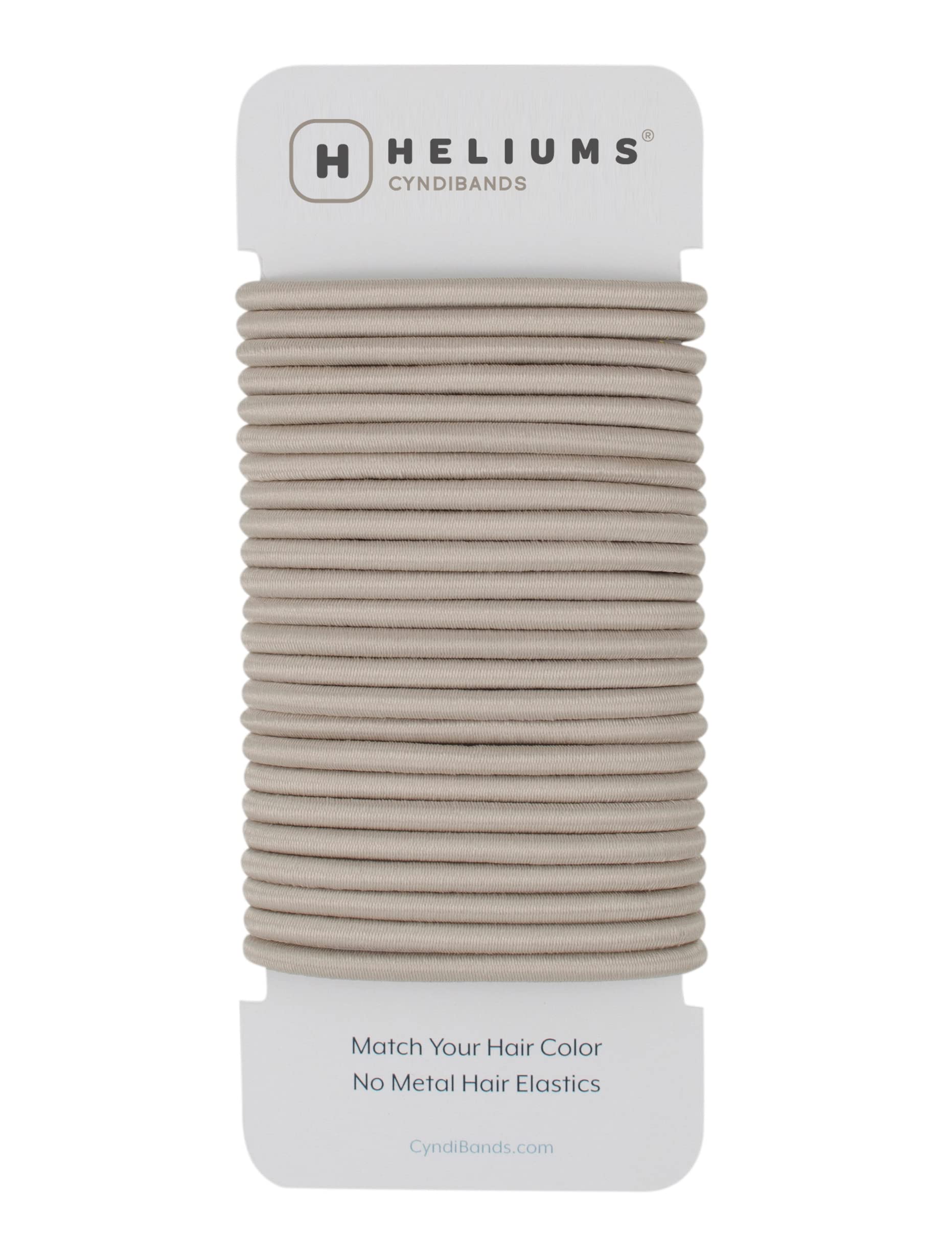 Cyndibands Elastic Hair Ties - Ash Blonde - 24 Count, 4mm x 1.75 Inch Diameter Ponytail Holders