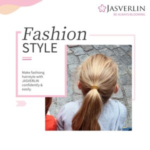 JASVERLIN Cotton Hair Ties Elastic Hair Bands, Seamless Ponytail Holders for Thick Curly Heavy Hair, Soft Fabric Hair Styling Accessories for Women Girl Men, 1.5-Inch 100pcs Assorted (Golden Horizon)