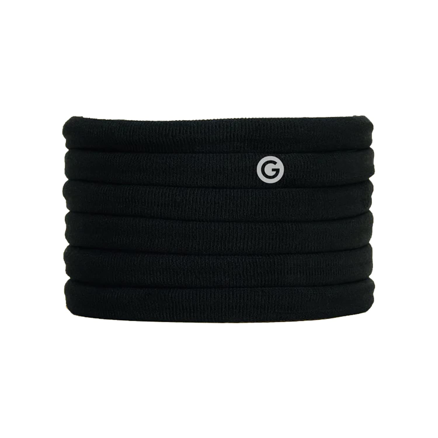 Gimme Beauty - Long & Curly Fit Hair Ties - Black Onyx - Damage Free Hair Ties - Seamless Microfiber Elastics - Long & Curly Hair Accessories - No Snagging, Dents, or Breakage (6 Count)