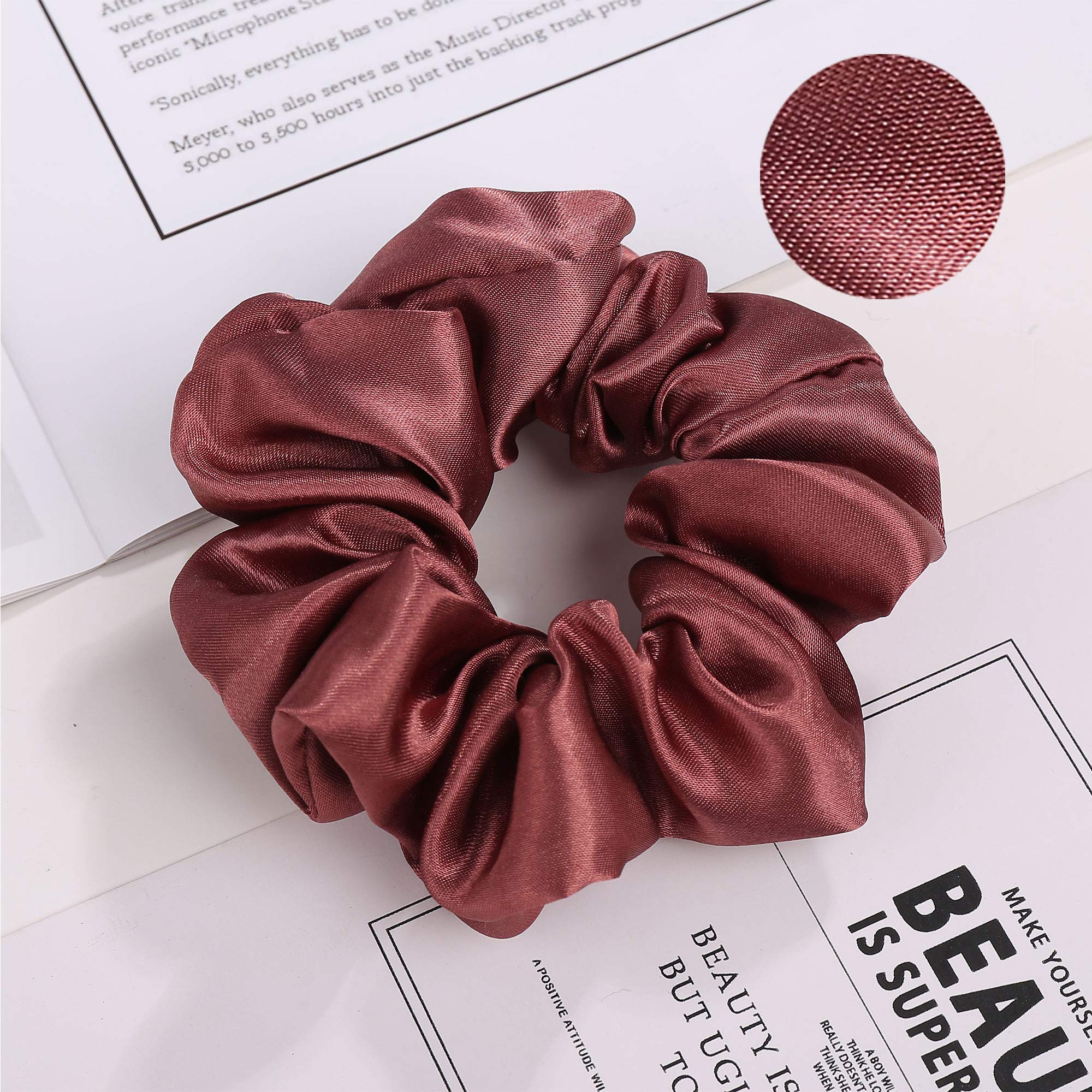 ZBORH 6 Pcs Satin Hair Scrunchies Soft Elastic Hair Ties Set for Women Teenage Girls Ponytail Holders