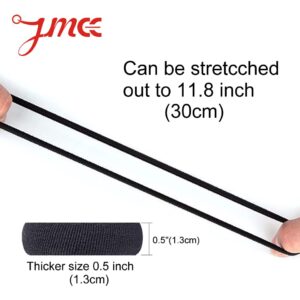 J-MEE Thick Hair Ties Hair bands No Break Ponytail Holders for Thick Heavy and Curly Hair (Hair ties 5 Black)