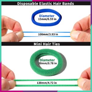 Teenitor Hair Elastics Ties, 1200pcs Small Hair Rubber Bands and 100pcs Hair Ties, Colorful Hair Accessories for Toddler, Toddler Hair Ties, Kids Hair Ties Baby Hair Ties, Hair Tail Tools