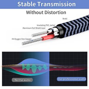 TAISUSAN 1/8 Stereo to Dual 1/4 Mono Cable 20ft, 3.5mm to Dual 1/4 Cable, 1/8 inch TRS Stereo to Dual 1/4 inch TRS Splitter